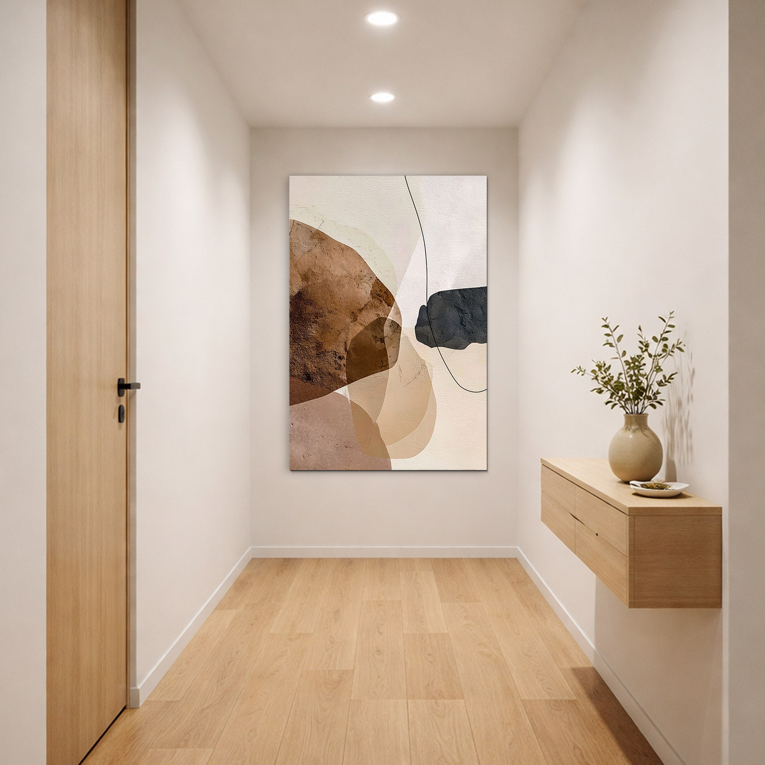 Pictură abstractă minimalistă - Echilibru