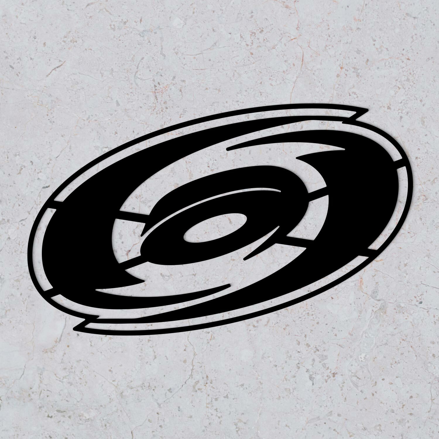 Drevený obraz - Logo Carolina Hurricanes, Čierna