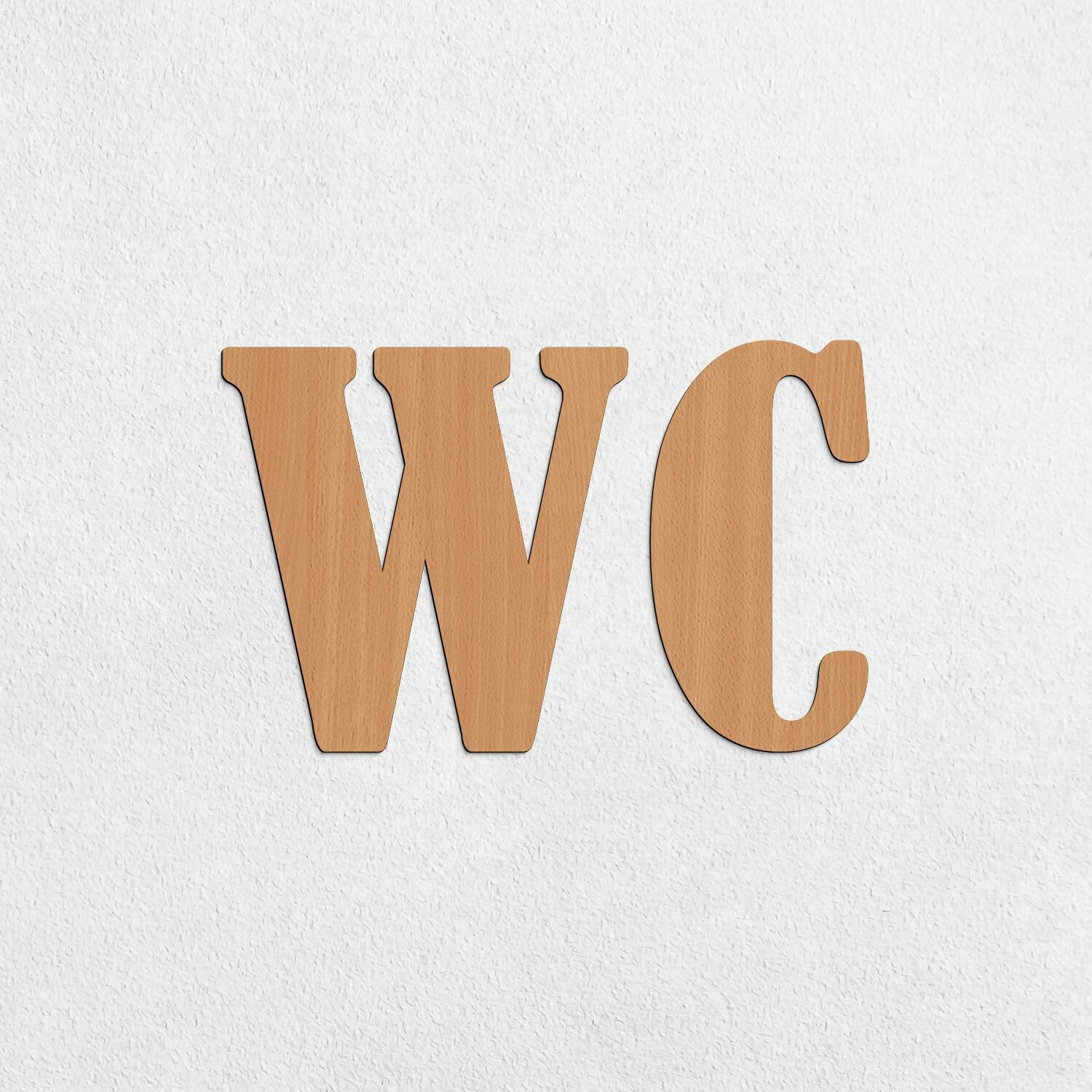Drevený piktogram na WC