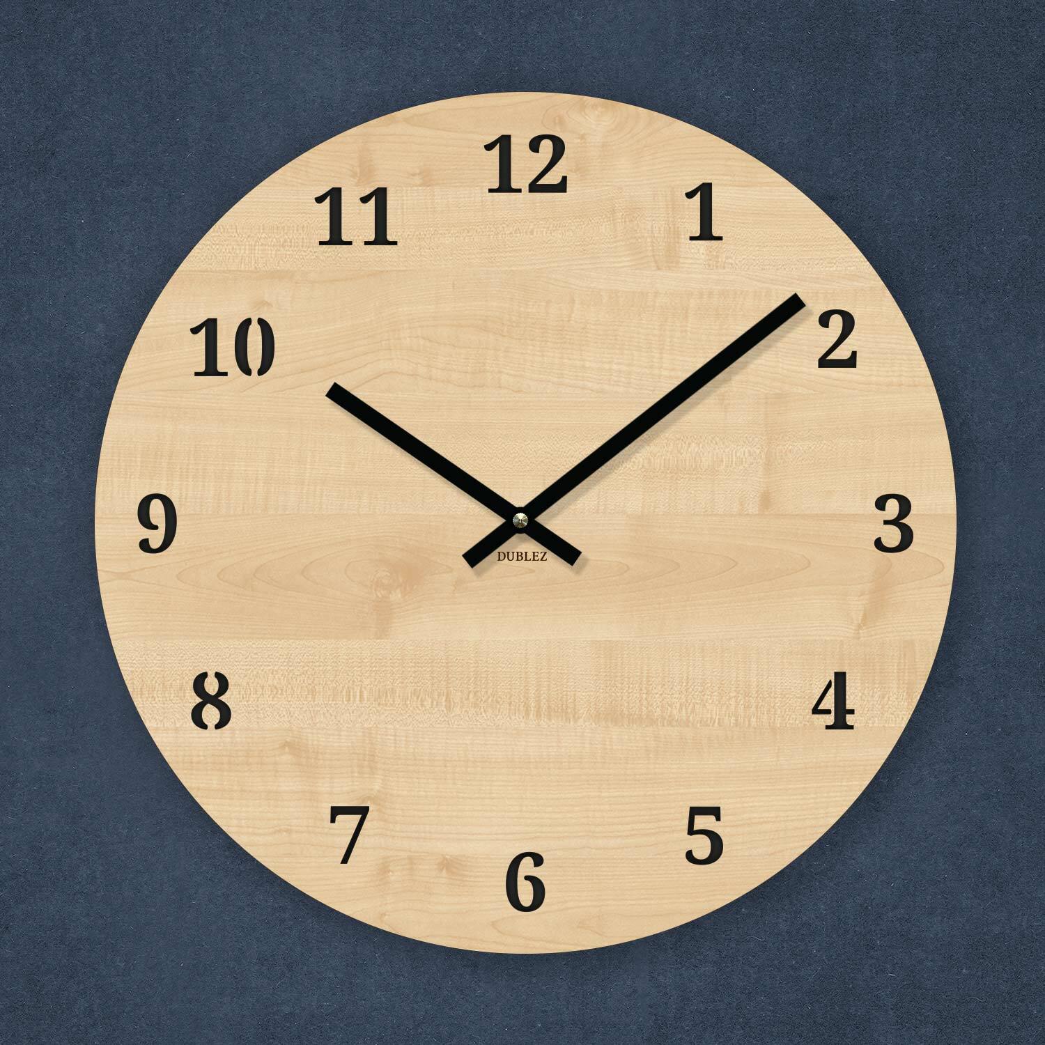 Dizajnové nástenné hodiny - Basic, Javor