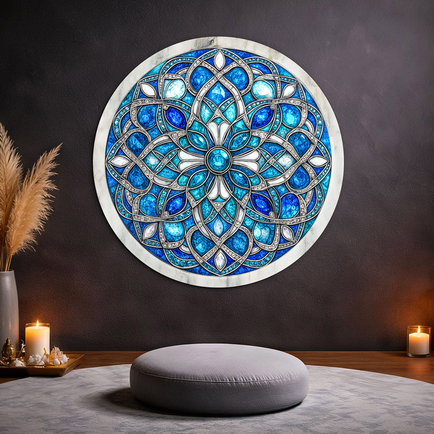 Drevený obraz mandala - Zirkón