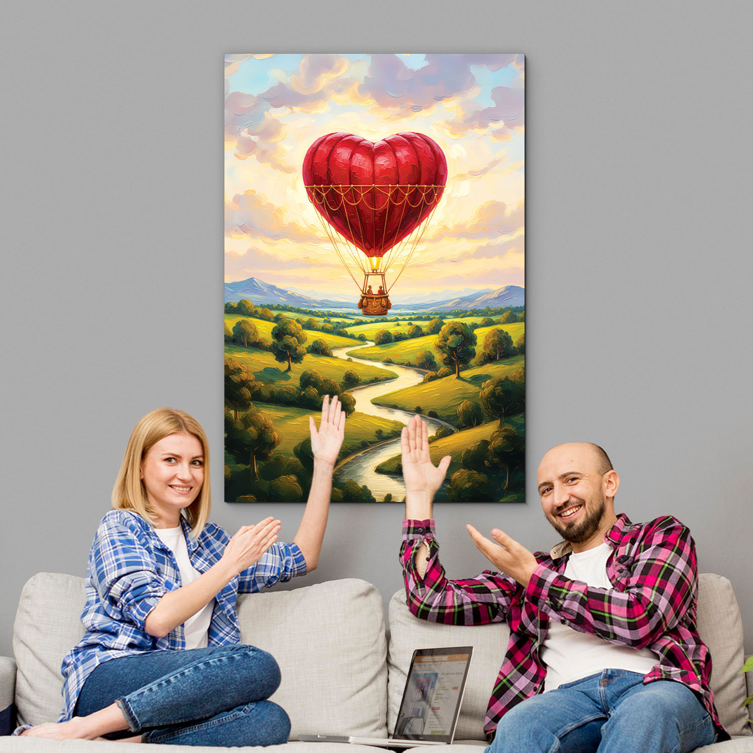 Romantický darček na dreve - Obraz lásky