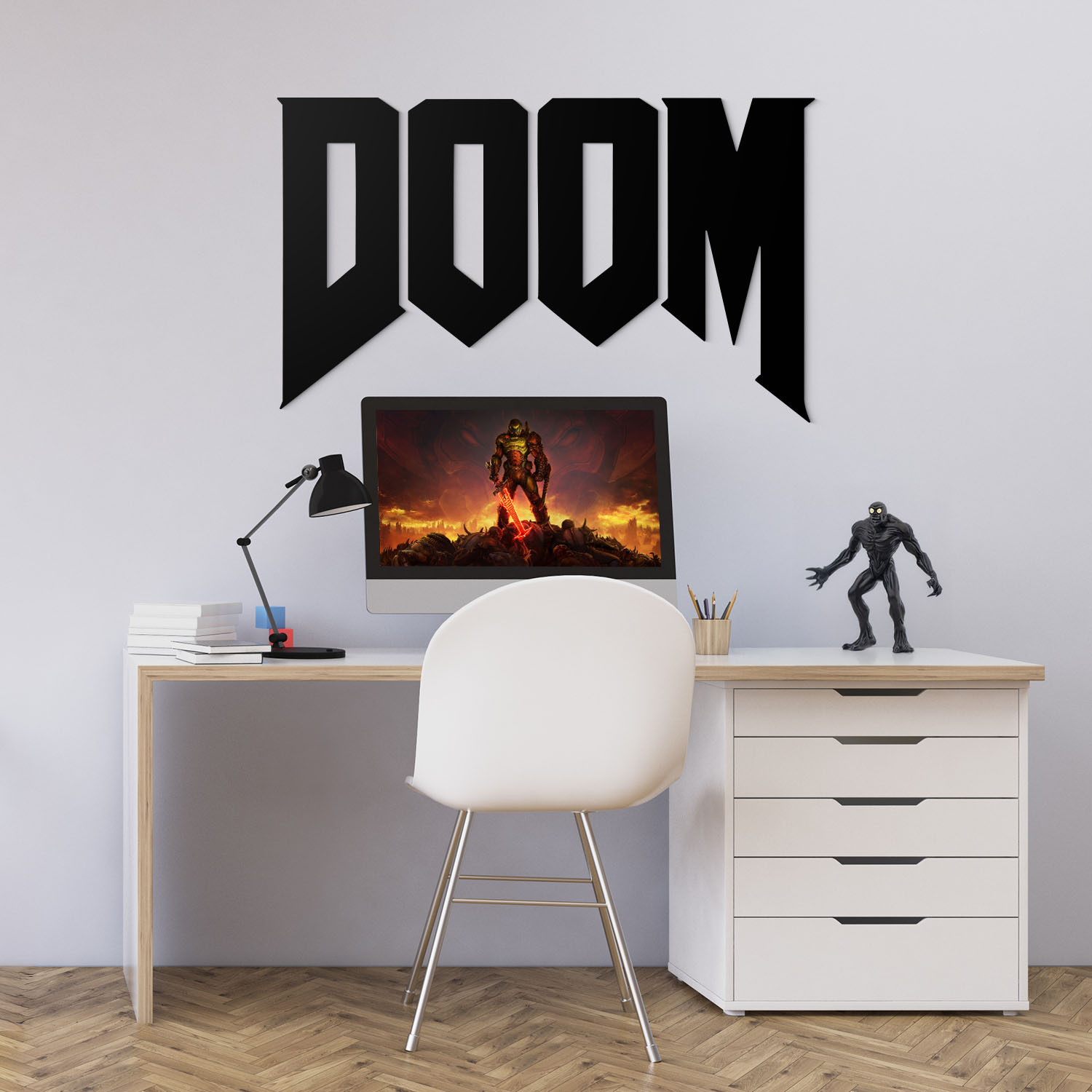 Nástenné logo z dreva - DOOM