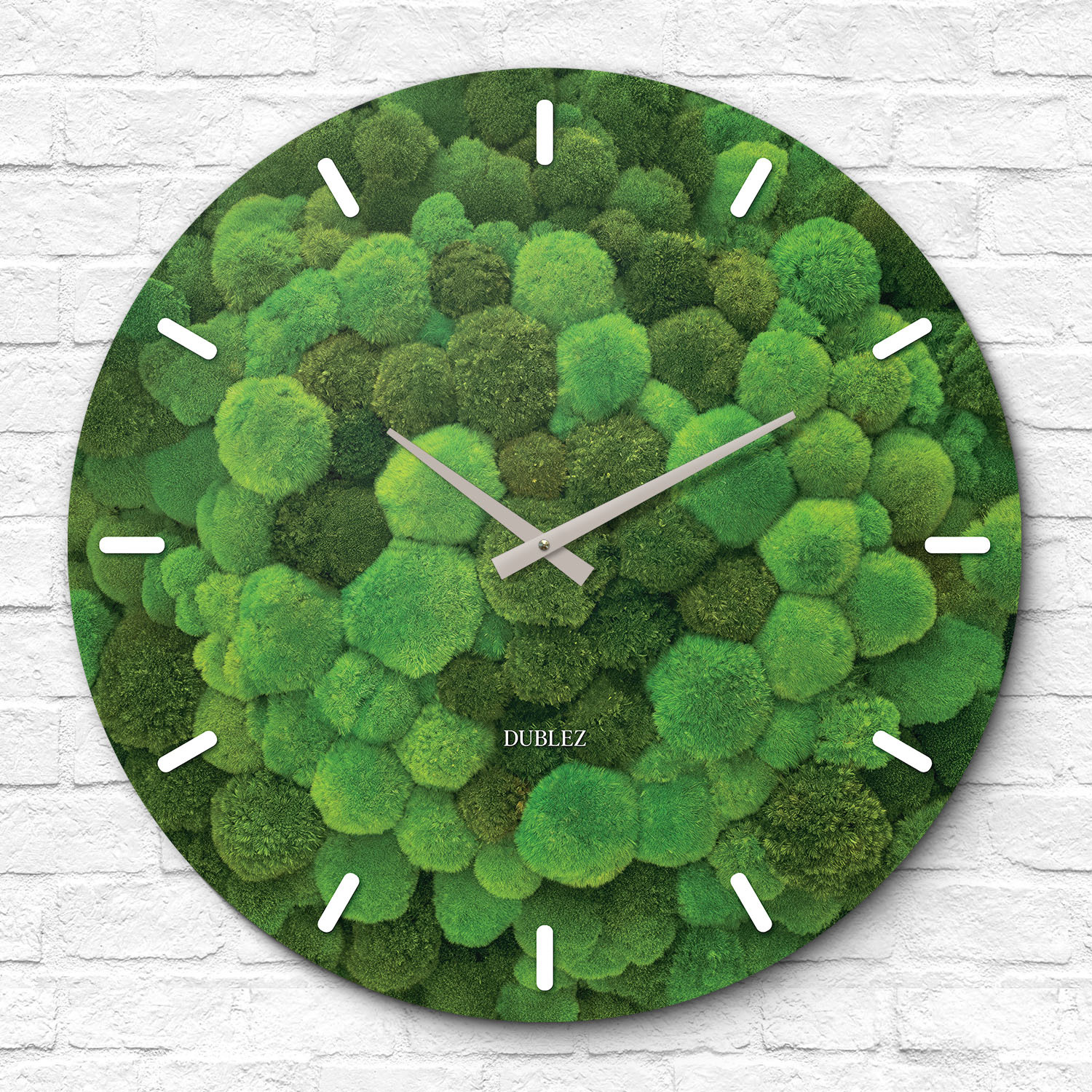 Ceas de perete cu efect de mușchi - Clockmoos (imprimare UV)