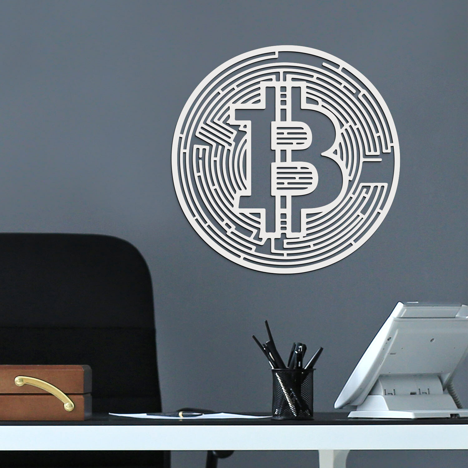 Drevený obraz - Bitcoin