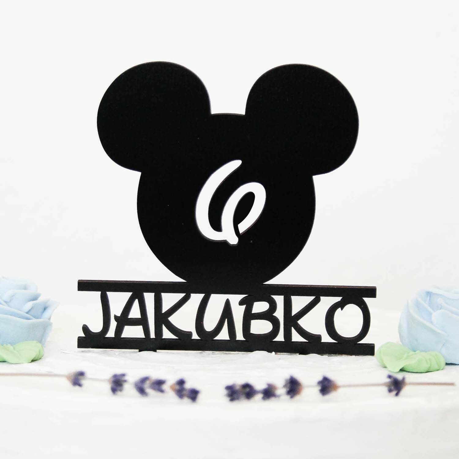 Dětský zápich do dortu se jménem a věkem - Mickey Mouse