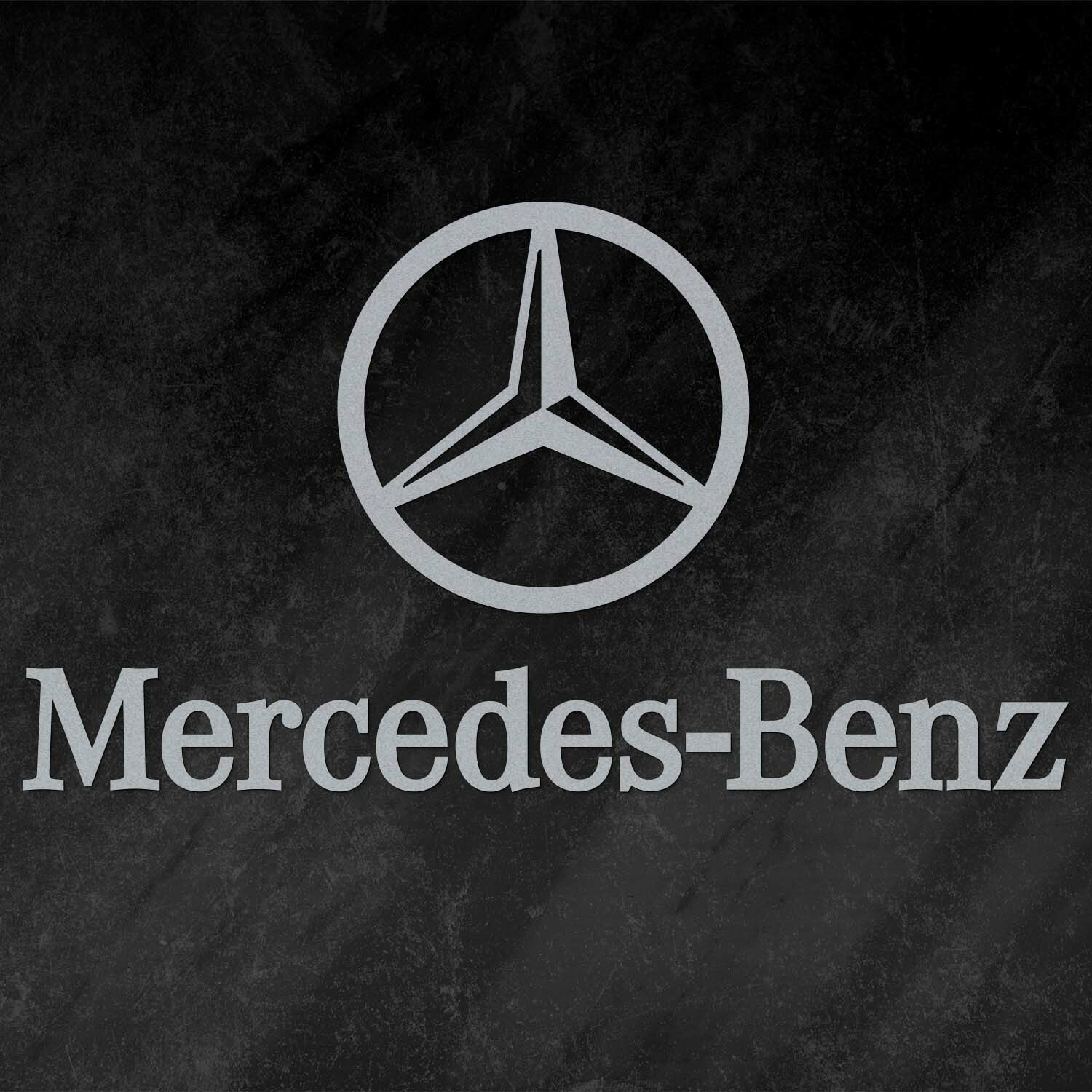 Drevená 3D nálepka - Mercedes-Benz, Strieborná