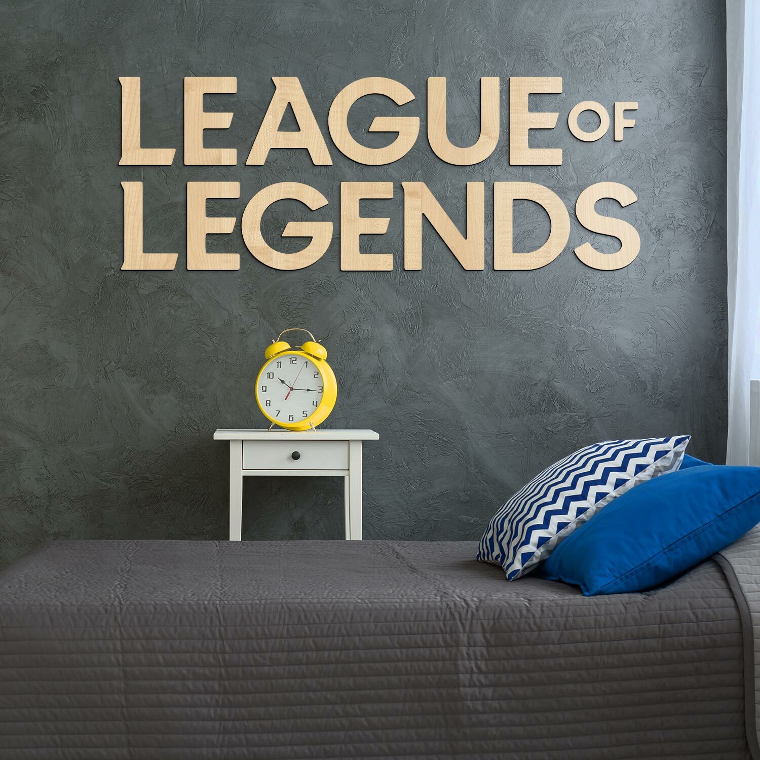 Drevený obraz - Logo League of Legends