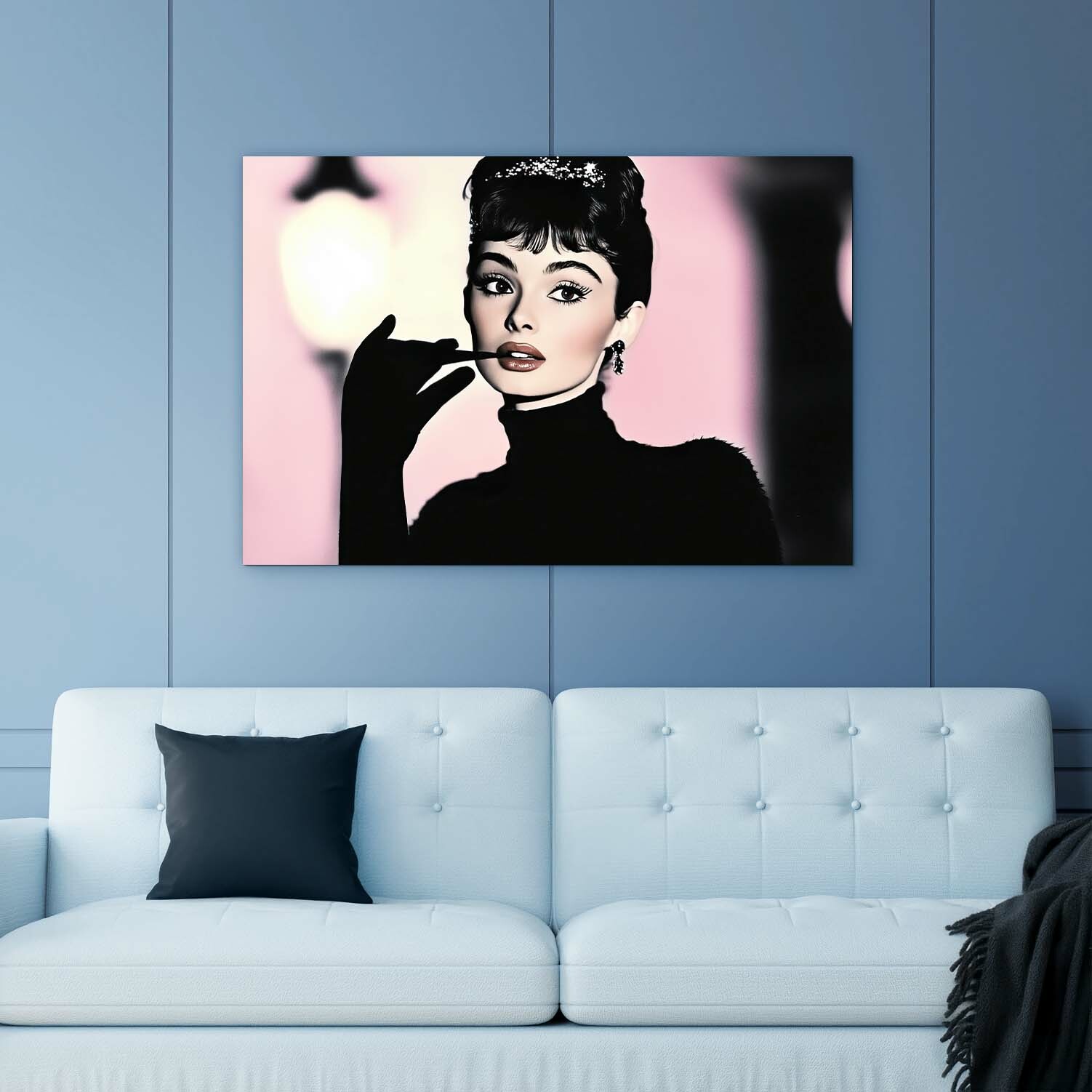 Drevený obraz - Audrey Hepburn