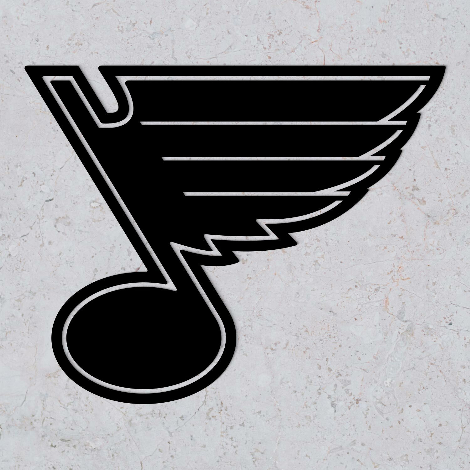 Hokejové logo z dreva - St. Louis Blues