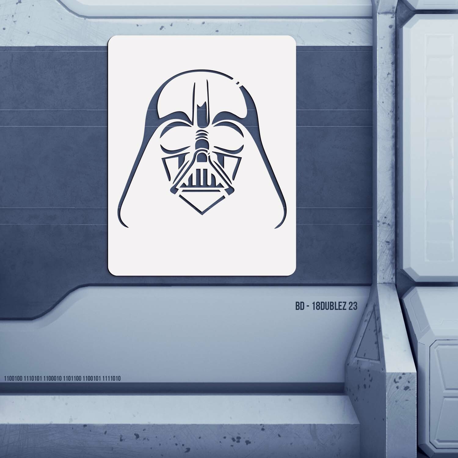 Drevený obraz Star Wars - Darth Vader , Biela