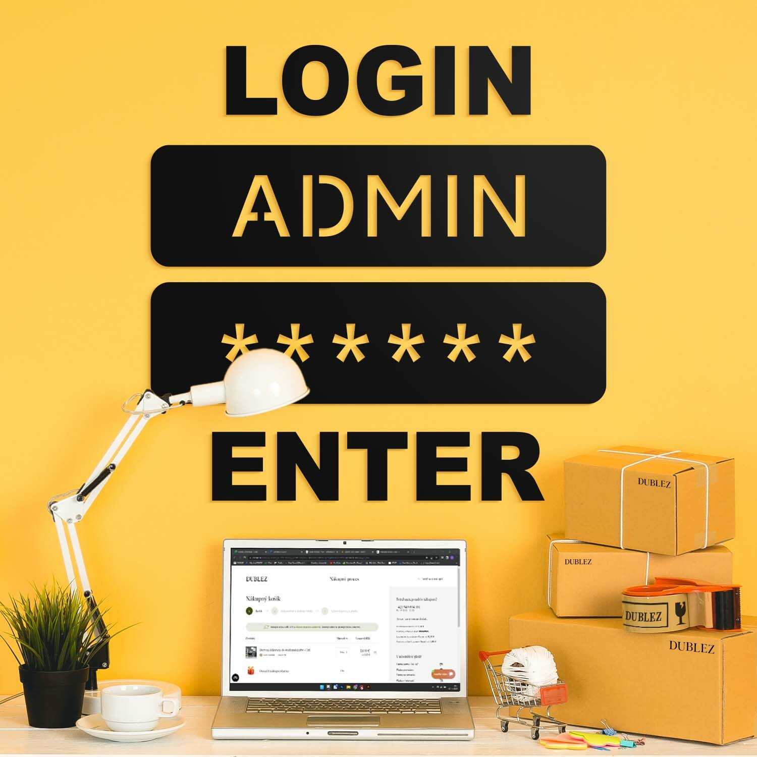 Nalepovací obraz do kancelárie - LOGIN ADMIN