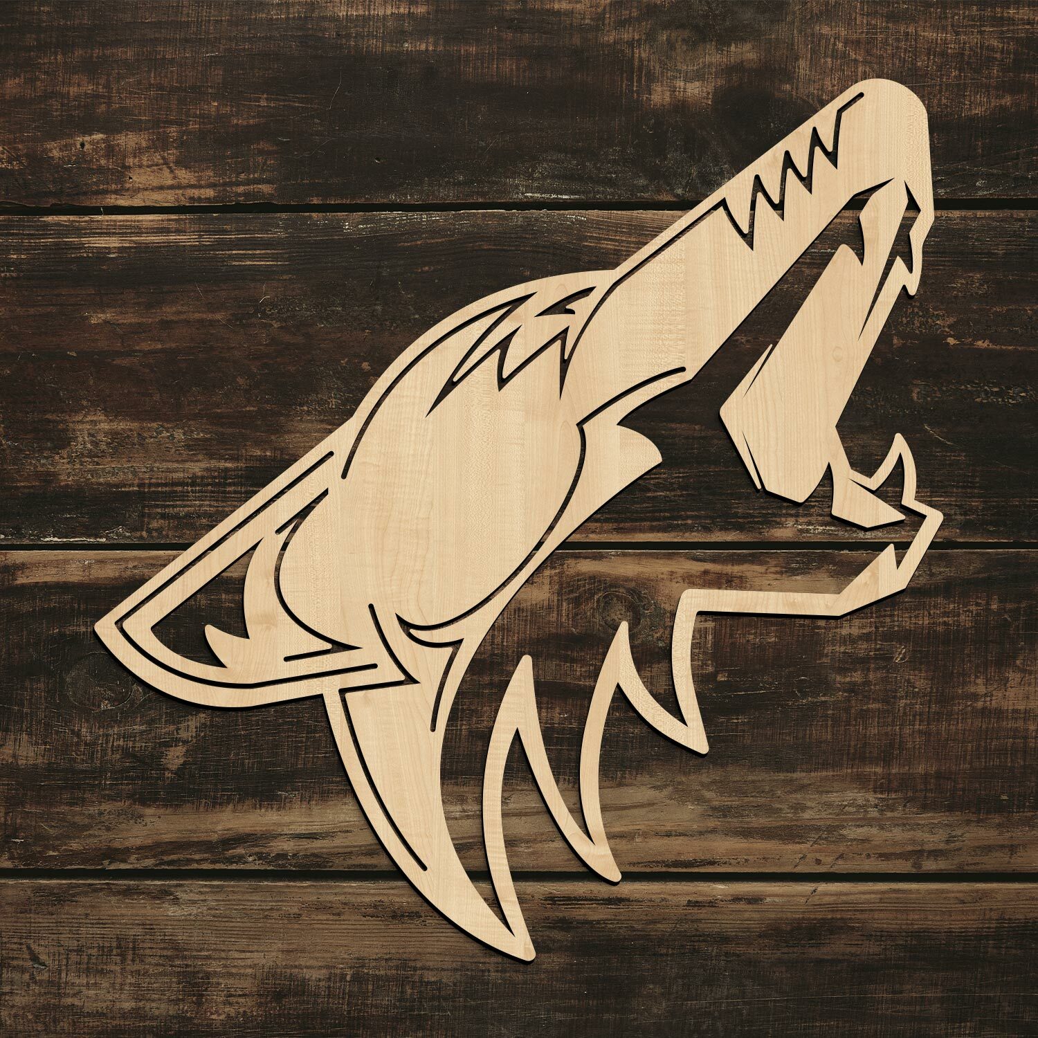 Drevené 3D logo - Arizona Coyotes, Javor