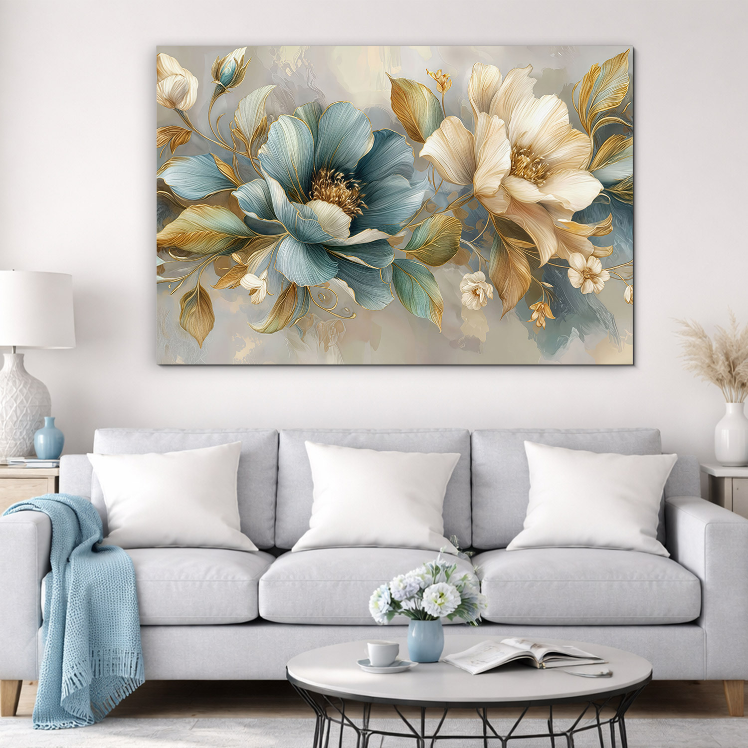 Pictură modernă pentru perete - Flori delicate