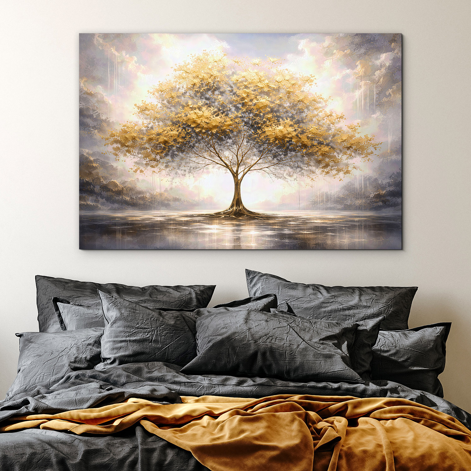 Tabloul din lemn al copacului - Strălucirea vieții