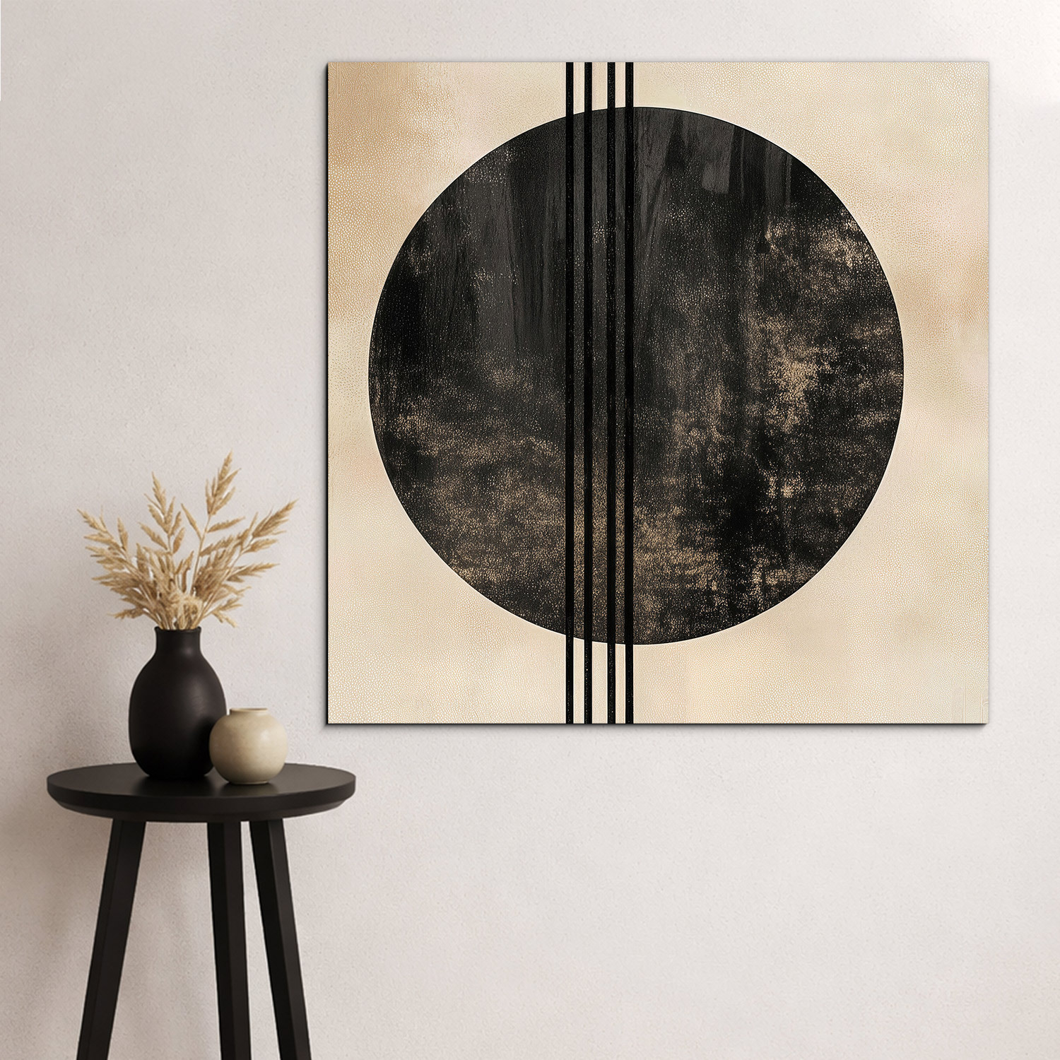 Imagine abstract cu un cerc negru