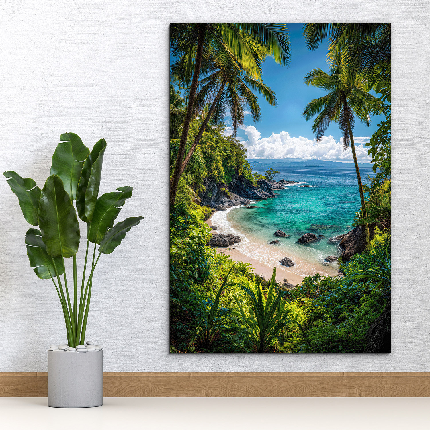 Drevený obraz - Tropický záliv