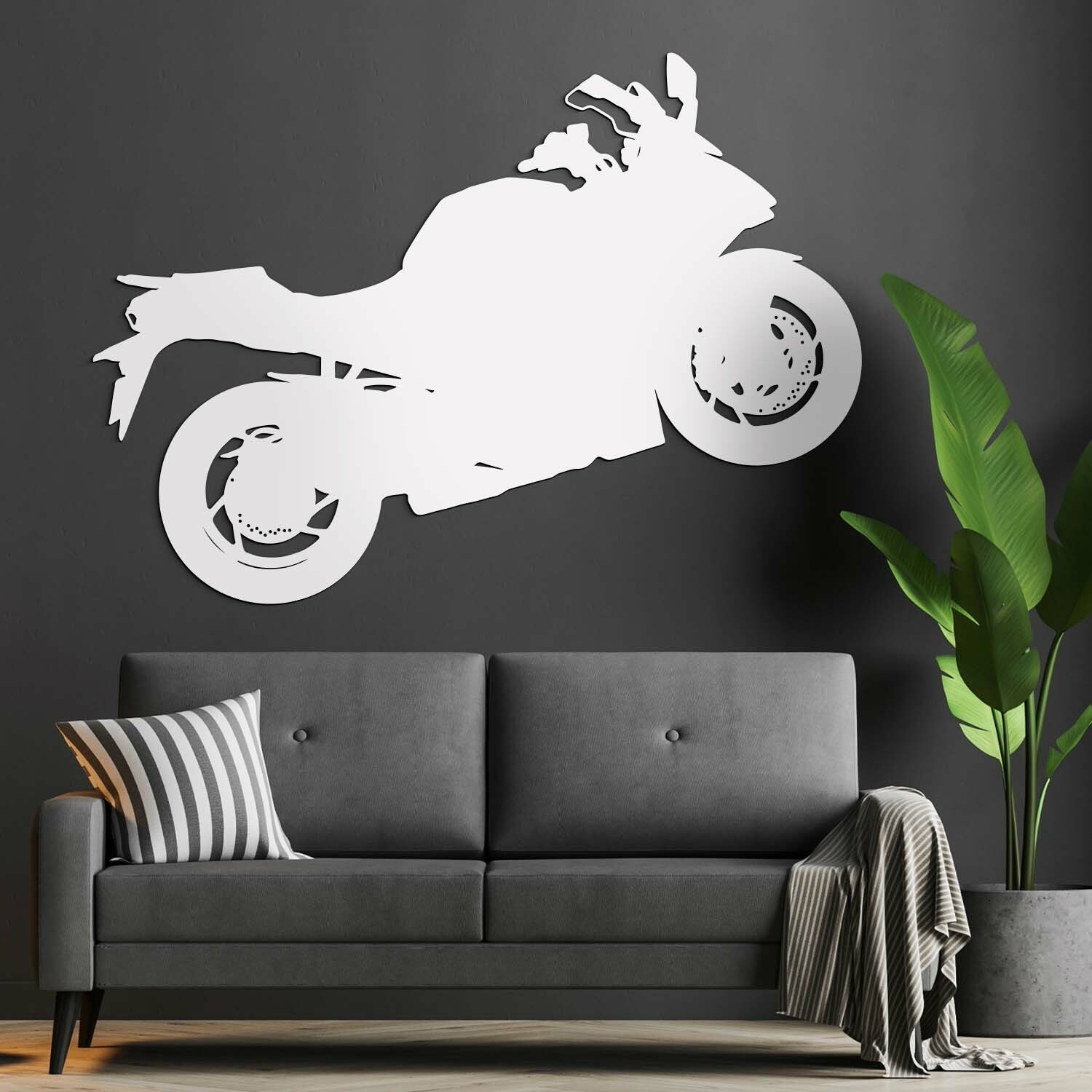 Drevený obraz motorky na stenu - Suzuki GT