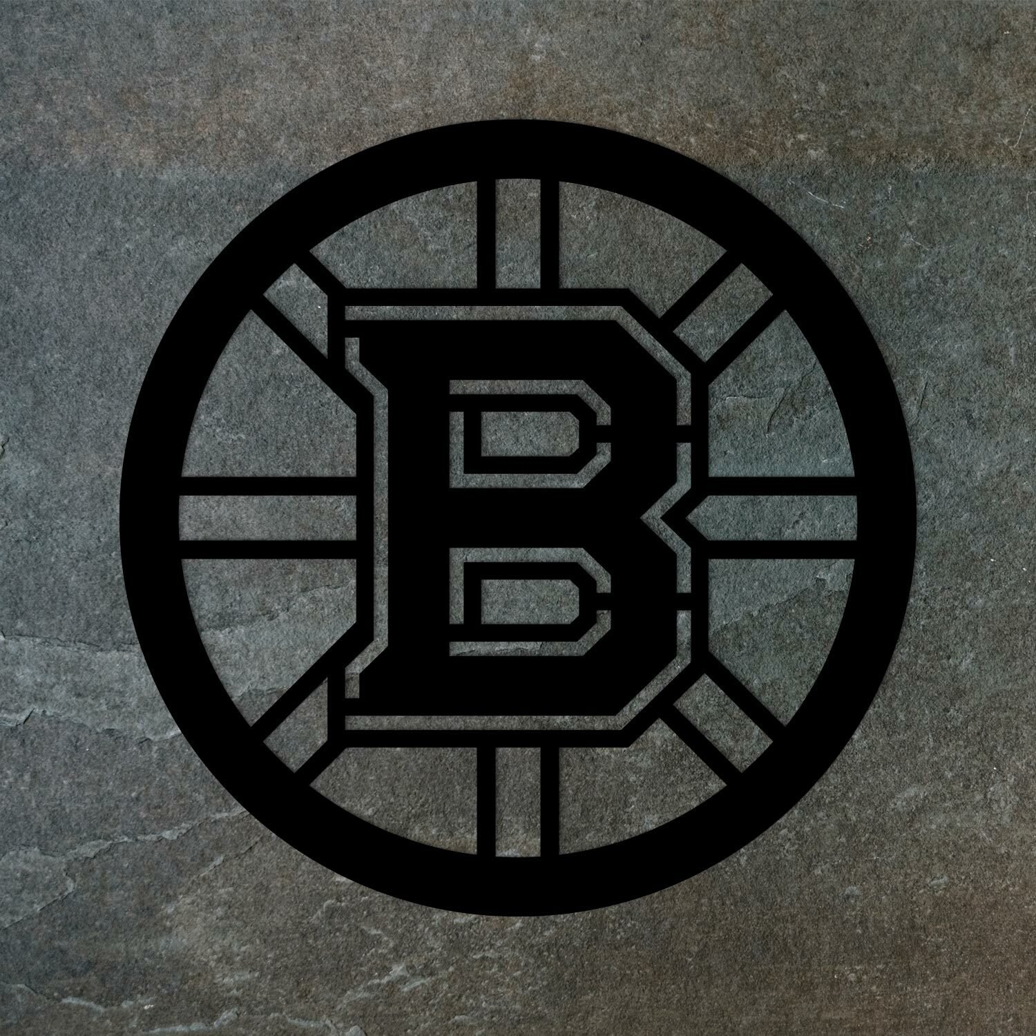Drevené logo hokejového tímu - Boston Bruins , Čierna
