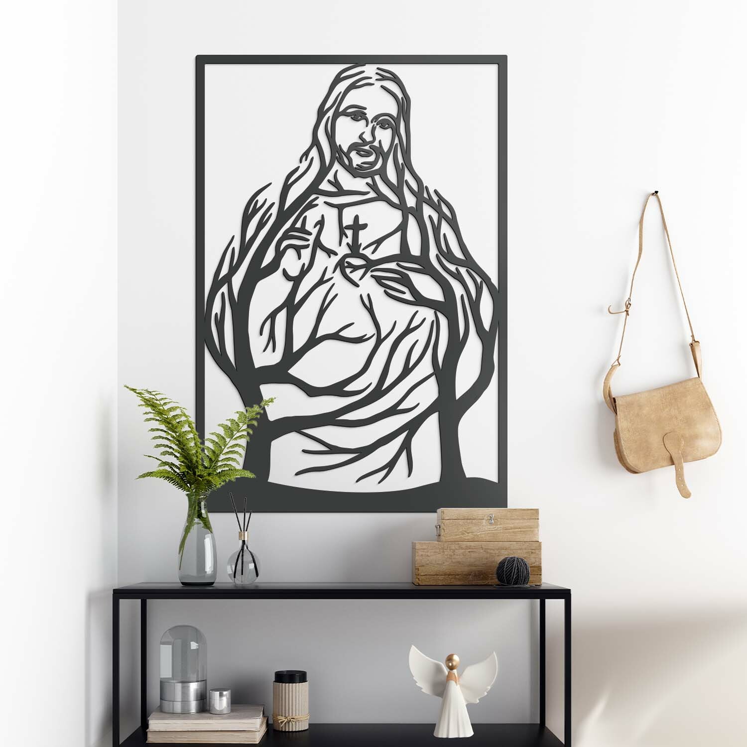 Drevený obraz - Srdce Ježišovo