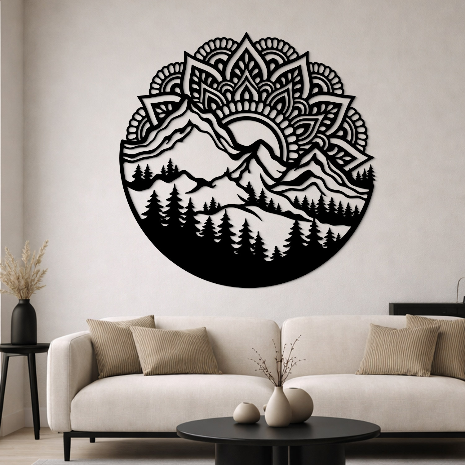 Vyrezávaný obraz - Mandala lesa