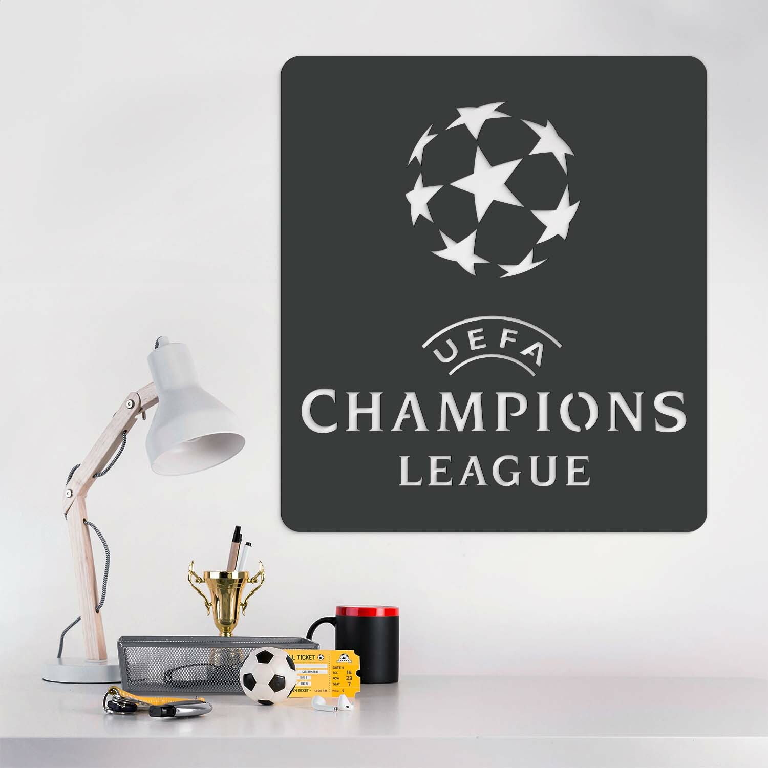 Drevený obraz na stenu - Liga majstrov UEFA 