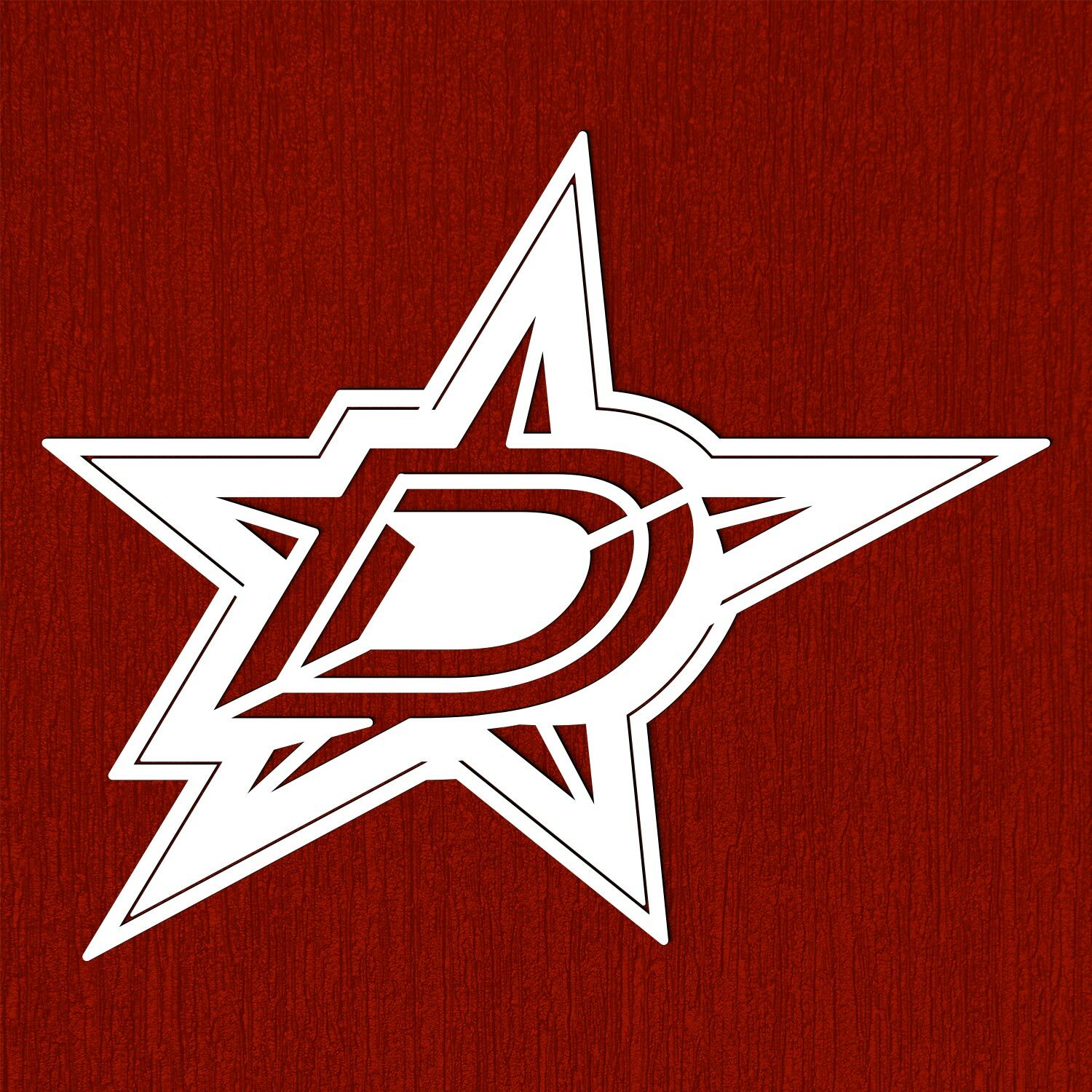 Drevené hokejové logo na stenu - Dallas Stars