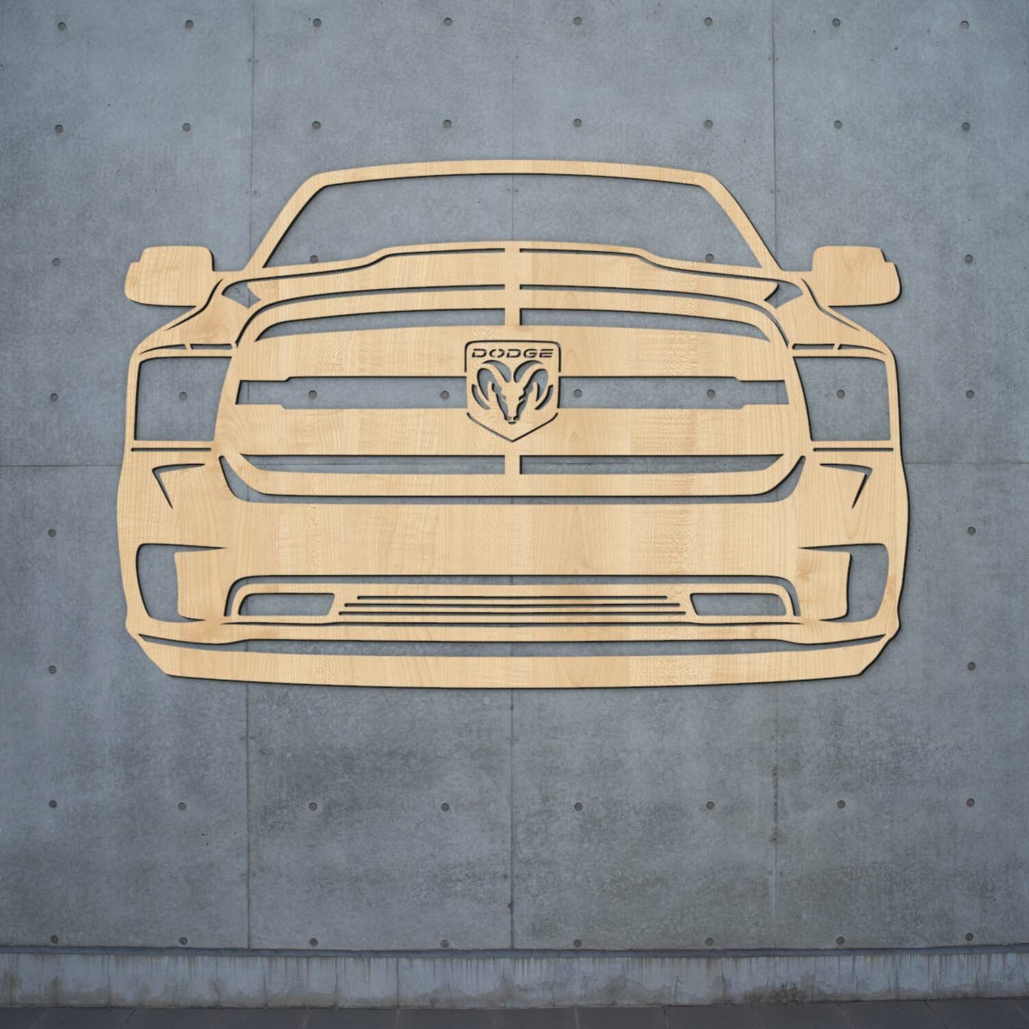 Drevený obraz auta na stenu - Dodge Ram