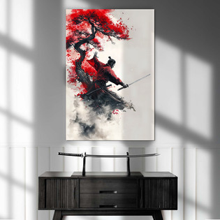 MATTE-DUAL ART Samurai AT-16153 二つ samurai matte dual sided art pattern sleeves - Temu Canada