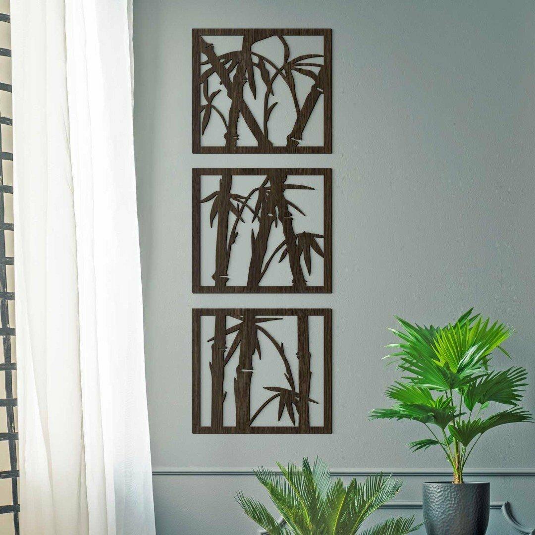 Three-Piece Bamboo Wall Art by DUBLEZ