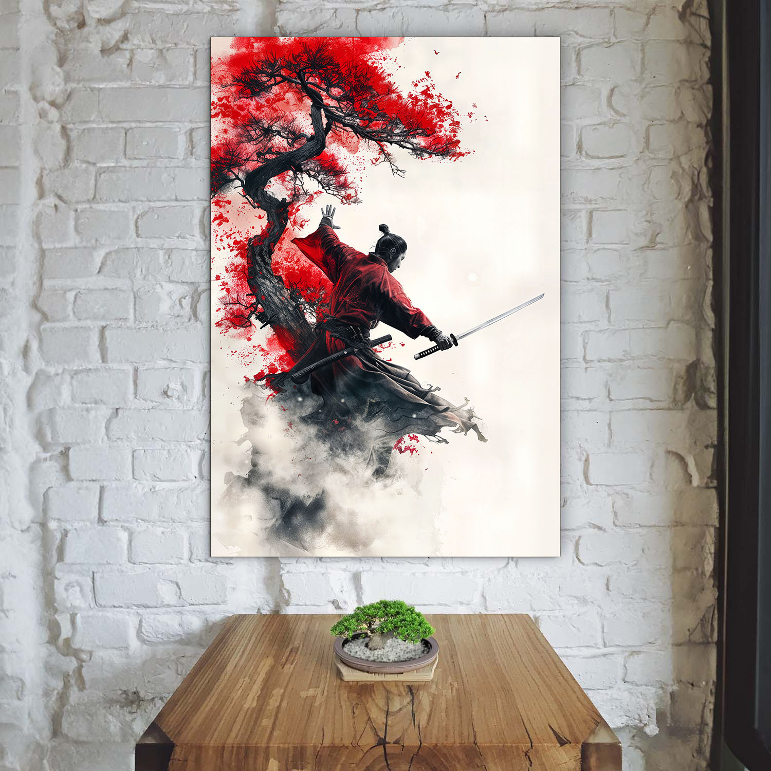 Colorful Wooden Wall Art - Samurai | DUBLEZ