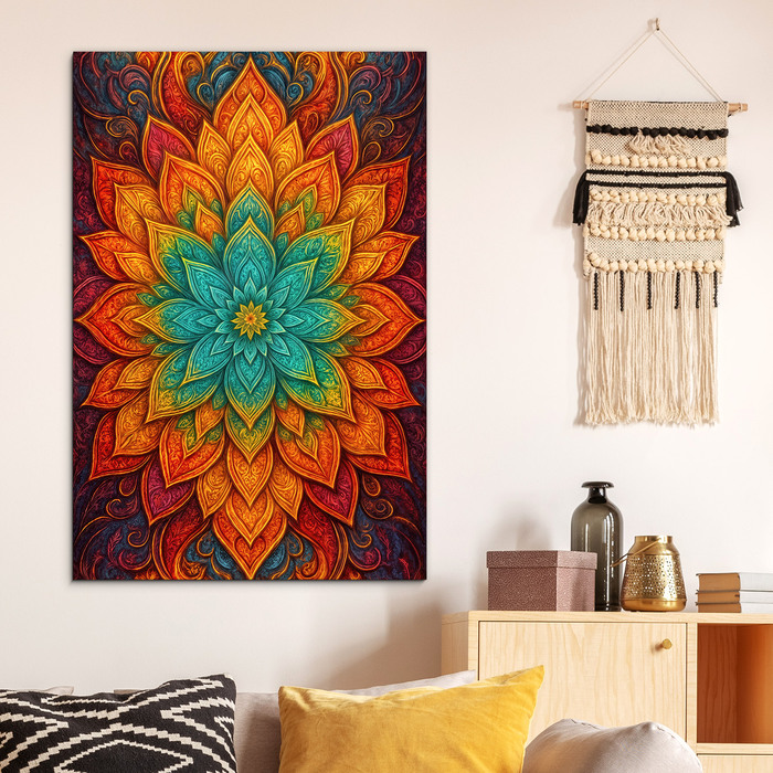 Wall art - Fiery mandala