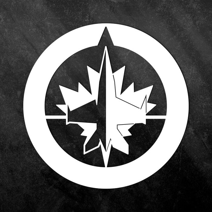 Drevené logo - Winnipeg Jets | Biela
