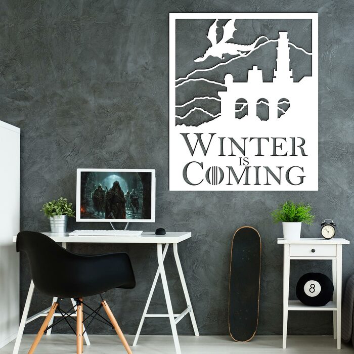 Obraz Game of Thrones - Winter Is Coming | Biela