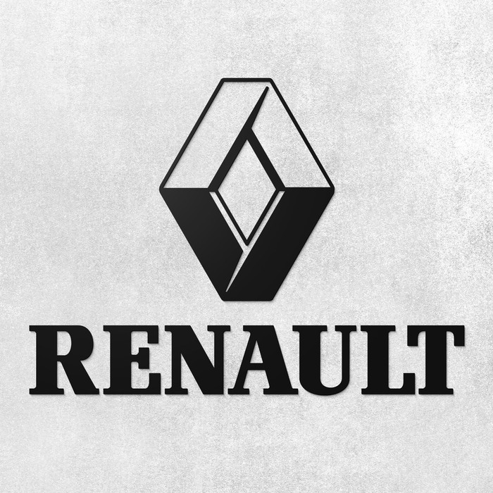 Renault - Značka auta na stenu | Čierna