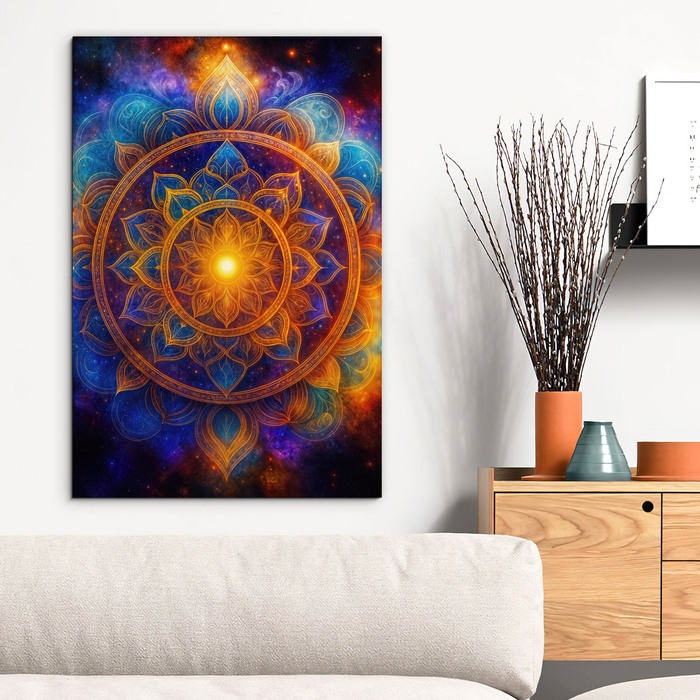 Wooden picture - Angelic mandala