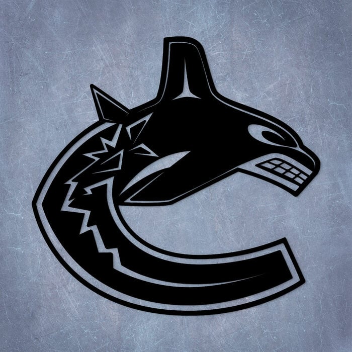 Hokejové logo na zeď - Vancouver Canucks | Černá