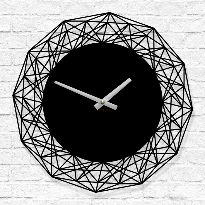 Luxusné hodiny do obývačky - Silvera | Čierna