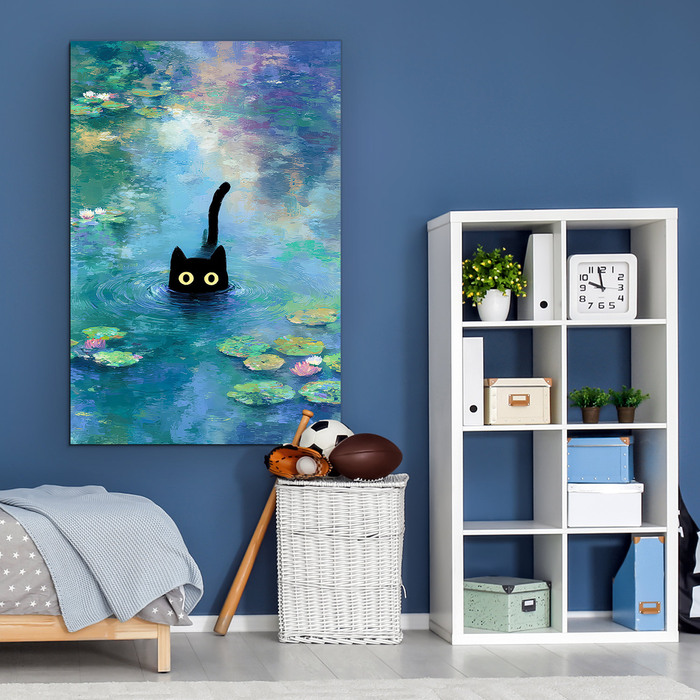 Moderní impresionistický obraz - Kočka