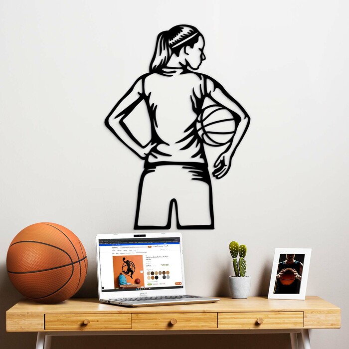 Levný obraz sportovkyně - Basketbalistka | Černá