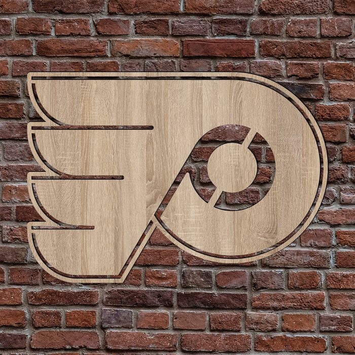 Dřevěné logo NHL - Philadelphia Flyers | Dub Sonoma