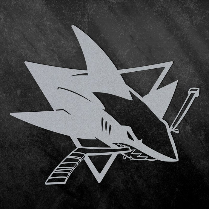 Logo na zeď - San Jose Sharks | Stříbrná