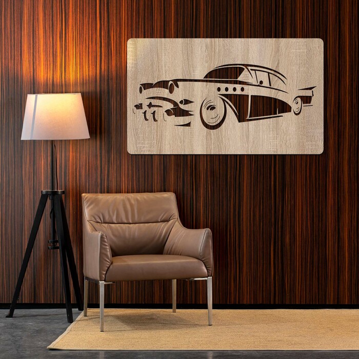 Tablou din lemn - Mașină Buick Century 1955 | Stejar Sonoma
