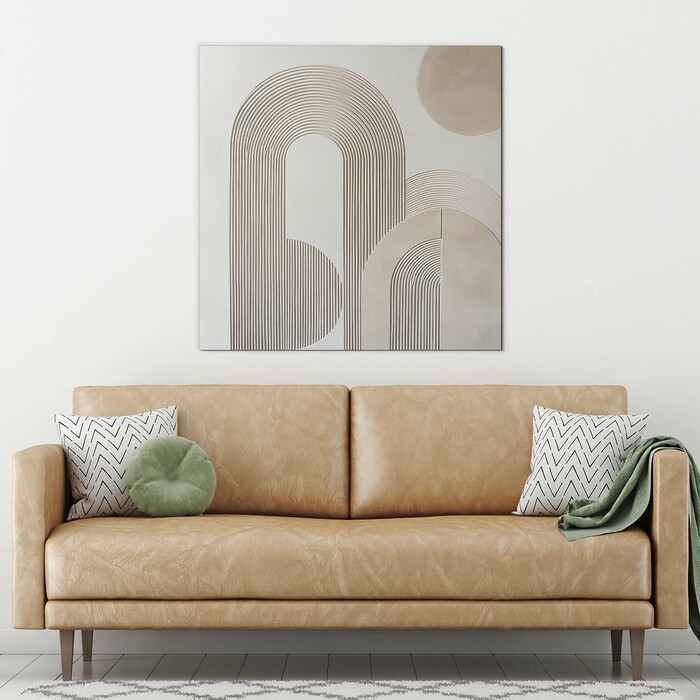 Structured Wall Art made from Wood - Arch