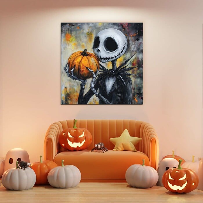 Dřevěný obraz z filmu - Jack Skellington