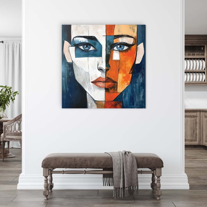 Abstract Wooden Wall Art - Portrait