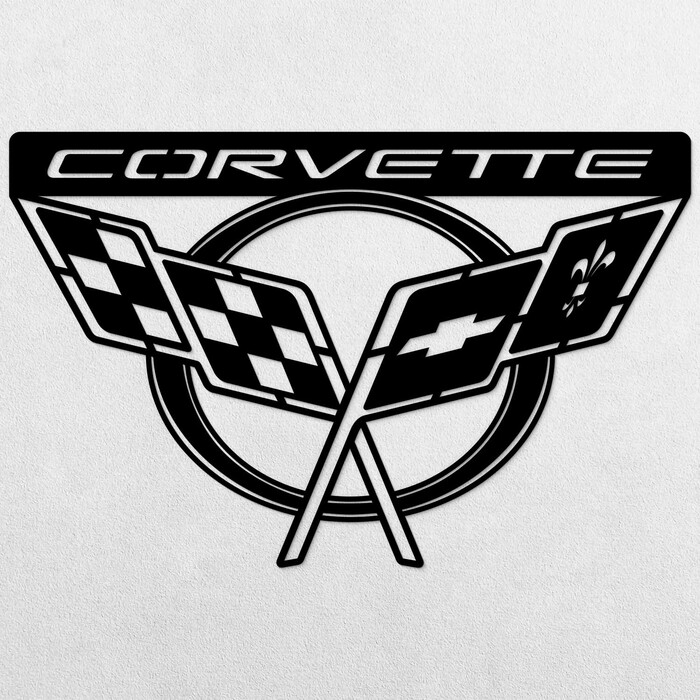 Logo na stenu - Chevrolet Corvette | Čierna