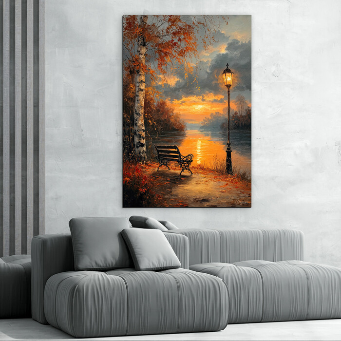 Image - Sunset by the lake