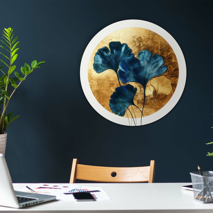 Round Wall Art - Ginkgo