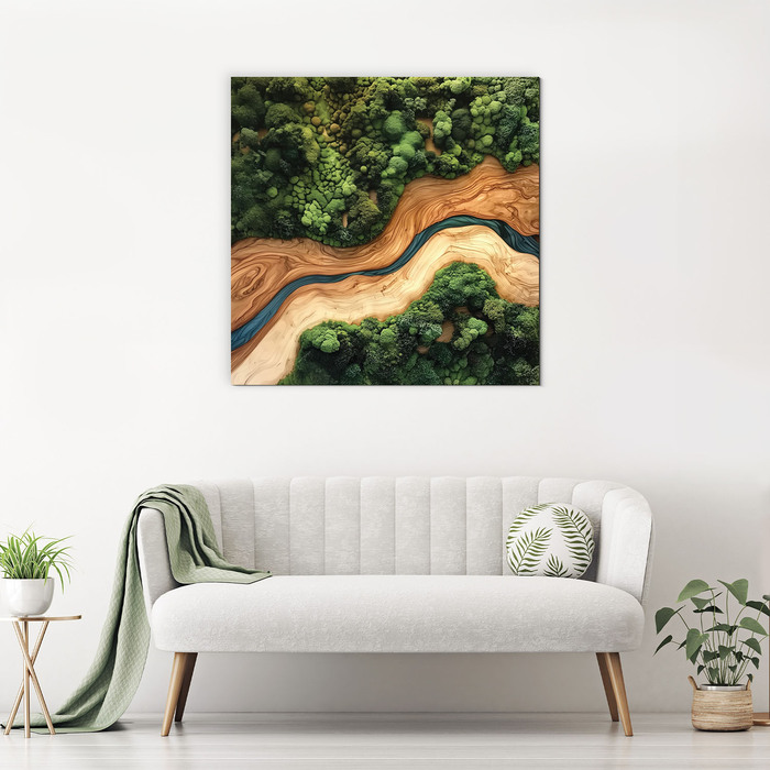 Colorful Wooden Wall Art - Abstract Forest